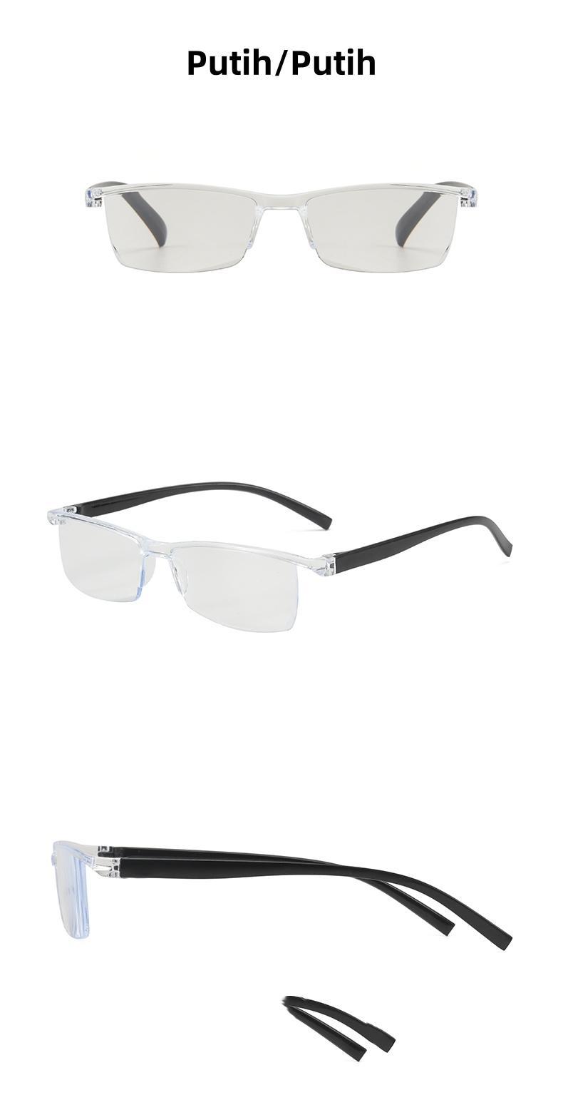 【Toko Resmi YJ】Kacamata baca Plus Anti Radiasi, Bisa Untuk Membaca Model Korea Keren Pria Wanita Hitam Orange Anti Patah Murah 7005