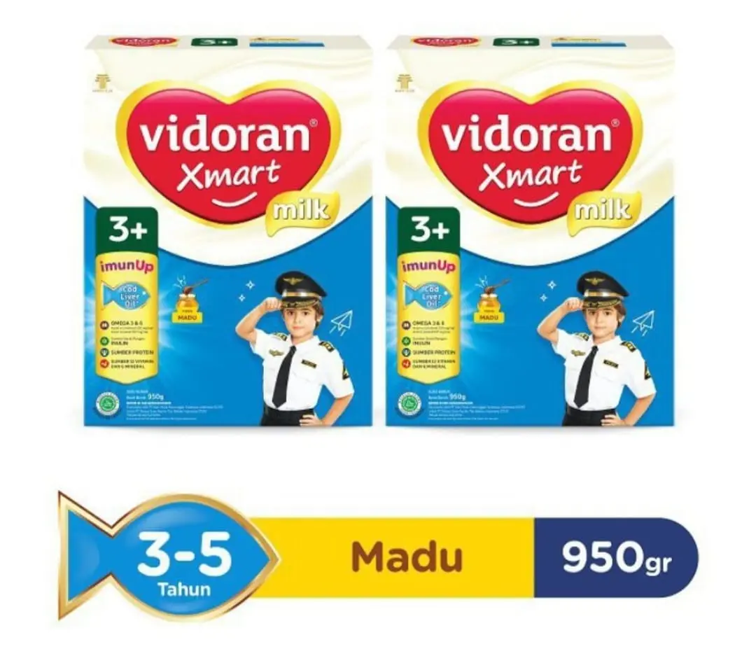 Susu Vidoran Xmart 3+ 700/925 gr rasa madu/vanilla Susu Formula Pertumbuhan Anak 3-5 Tahun bisa COD TERMURAH TERLENGKAP Bubuk Lactogrow Perawatan
