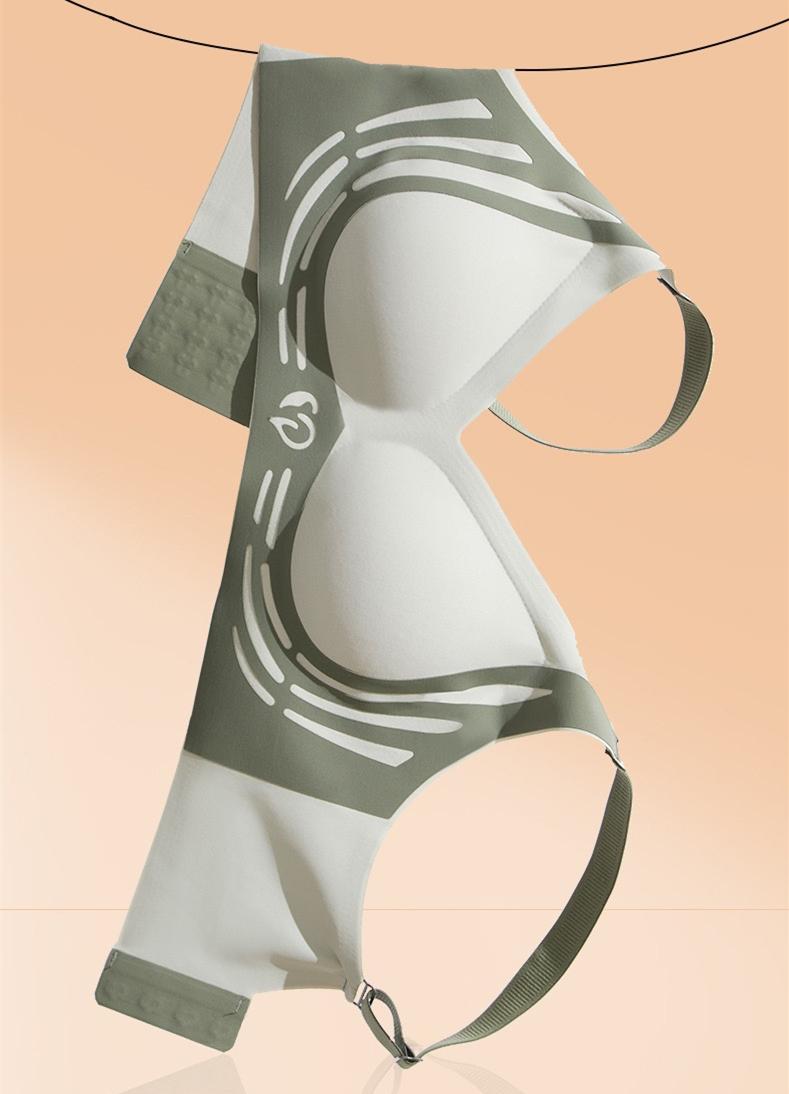 Product Introduction of Seamless Contrasting Color Fixed Cup Women's Underwear, Push-up And Comfortable, Breast-shrinking And Beautiful Back Bra 6