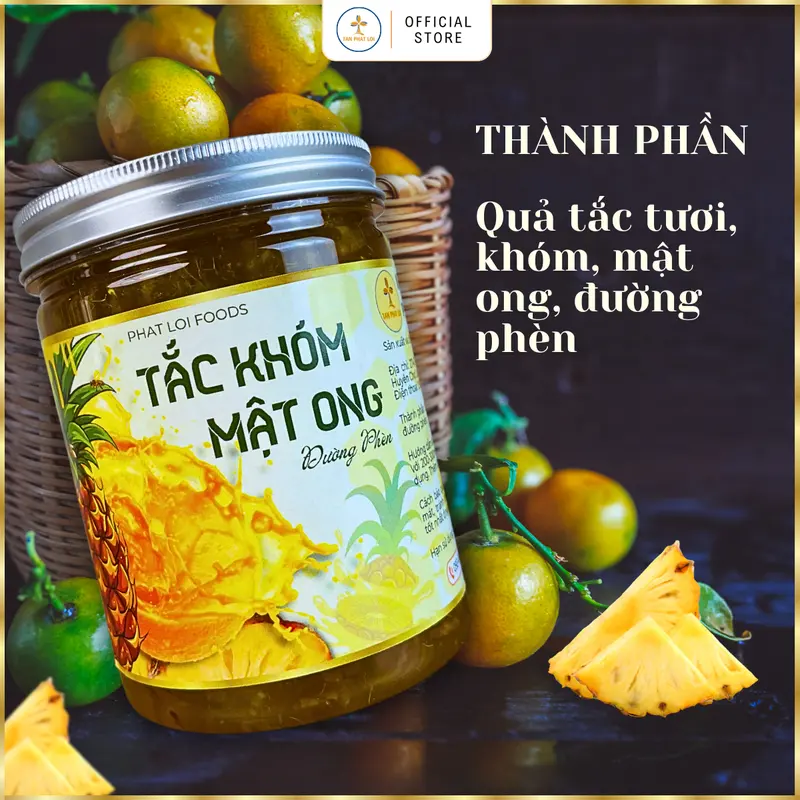[600gram] TẮC KHÓM MẬT ONG ĐƯỜNG PHÈN - PHAT LOI FOODS - Nguyên liệu tự nhiên, hỗ trợ giảm ho và đau họng 2