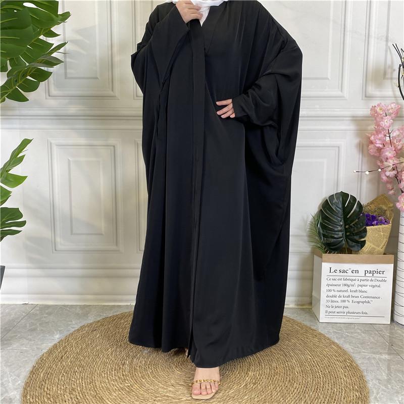 Product Introduction of 2022 New Middle Eastern Dubai Hot Style Solid Color Tie Button Cardigan Robe 1923 27