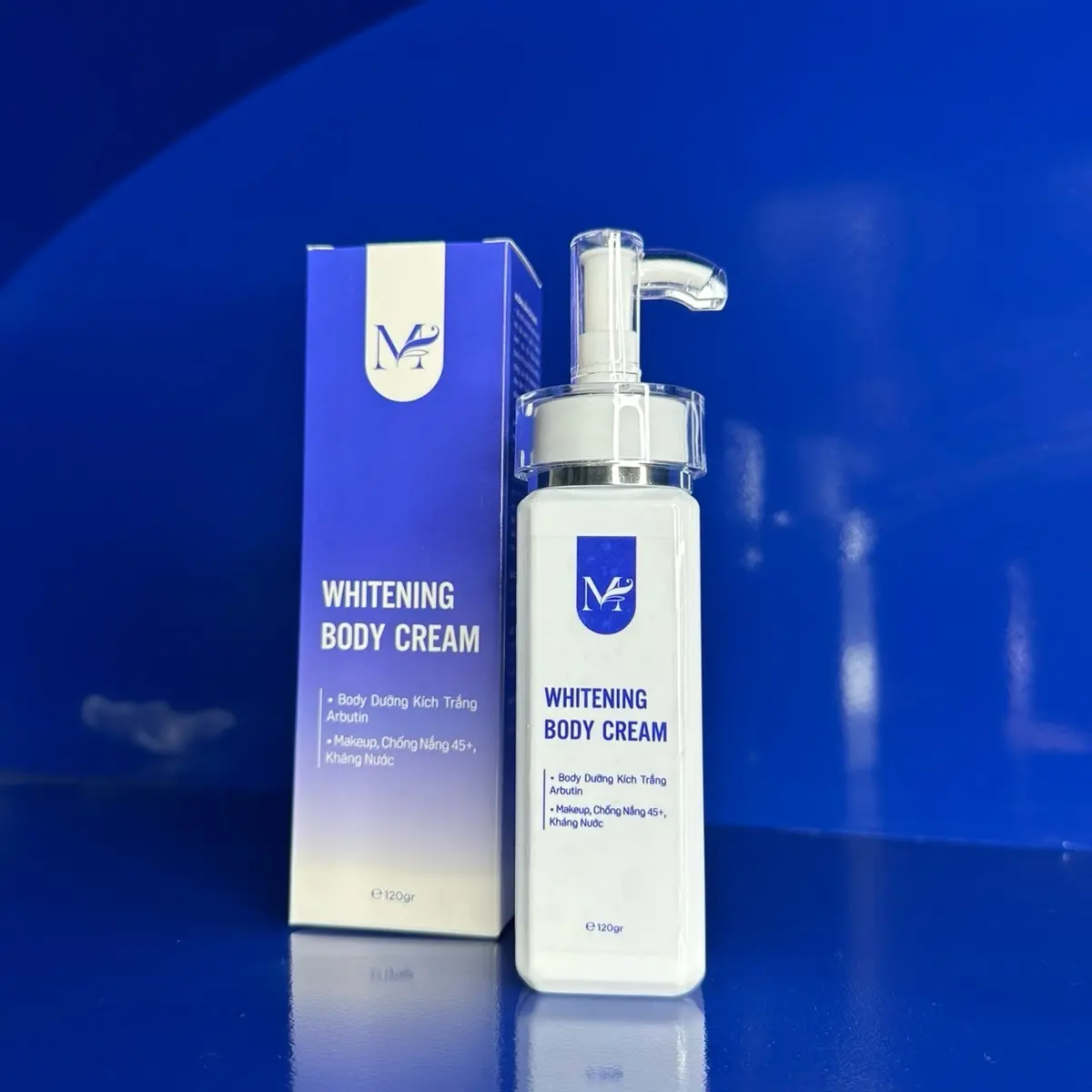 Kem Body WHITENING BODY CREAM kích trắng ARBUTIN -makeup chống nắng 45+ kháng nước Làm Đẹp Da