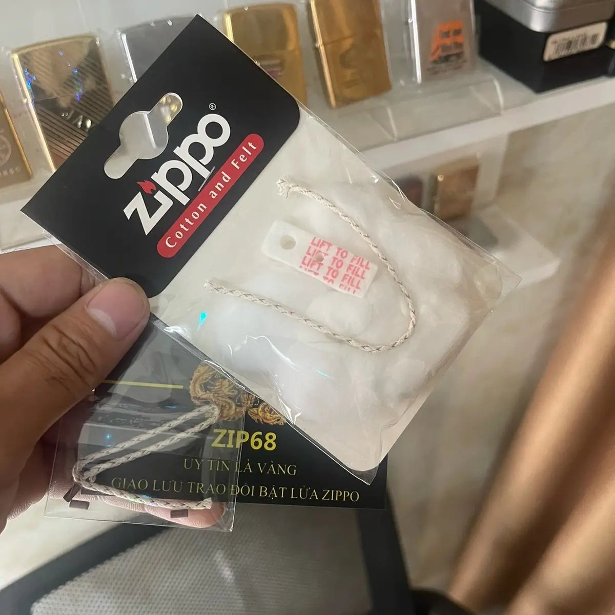Combo Phụ kiện Zippo, bông Zippo , tim (bất), đá , chặn bông chuyên dùng cho Zippo