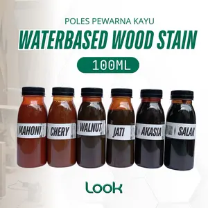 Poles Pewarna Kayu Jati & Mahoni Botol 100grm Plitur kayu mengkilap Siap pakai anti ribet 100 gram