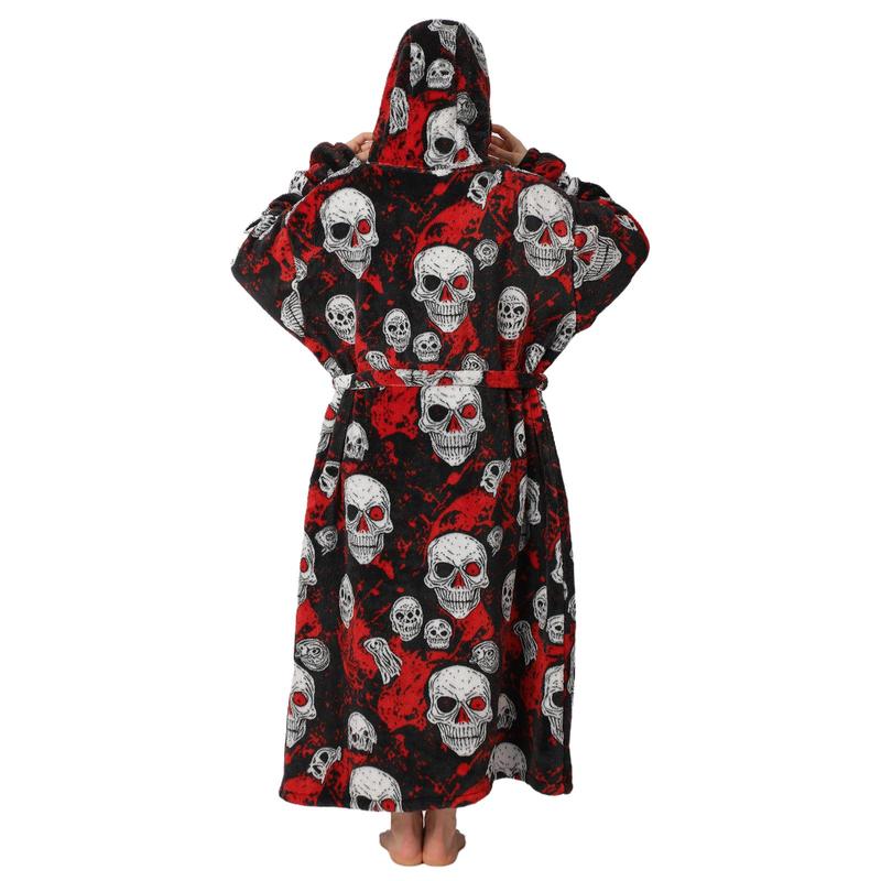 Cartoon Animal Print Hoodie Blanket, 1 Count 320GSM Super Soft Warm Hoodie Blanket, Comfortable Hooded Blanket with Giant Front Pocket for Women Men, Halloween Decor, Mother's Day Gifts 3