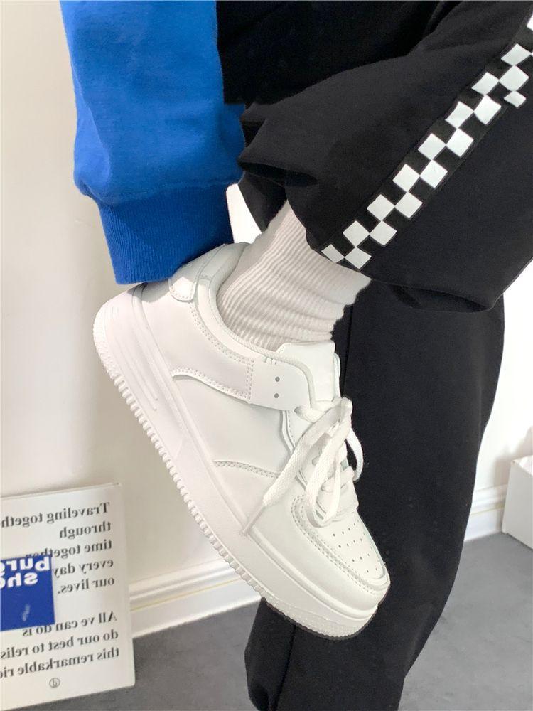 Product Introduction of 1Pcs new pure white platform women's casual flats Sneakers 8