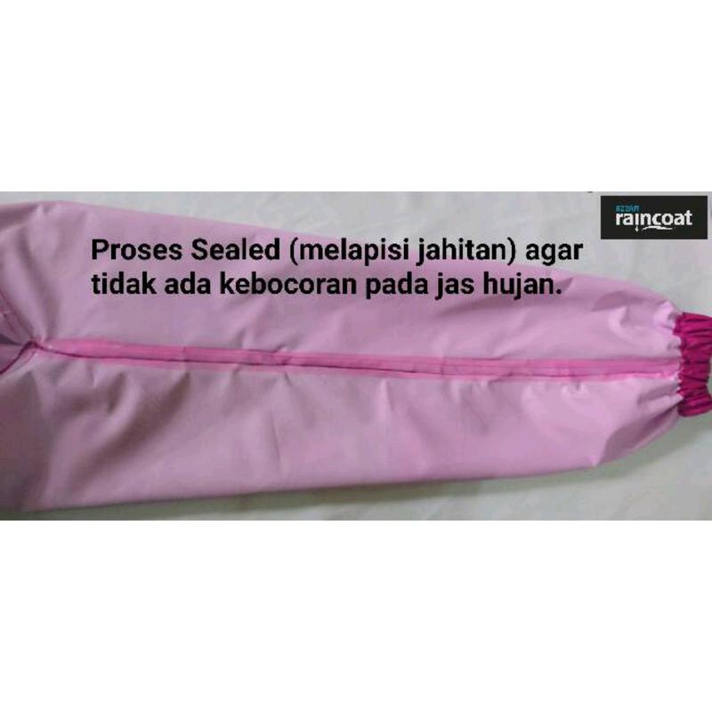 Jas hujan gamis celana / setelan celana bahan taslan balon daun talas import Korea brand Azzam Raincoat 5