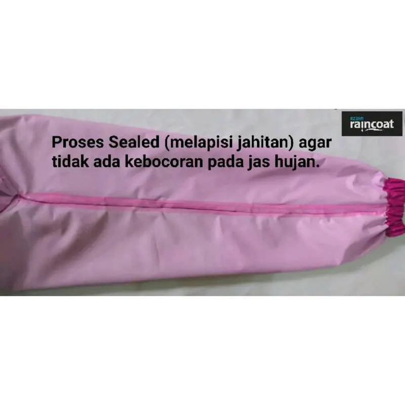 Jas hujan gamis celana / setelan celana bahan taslan balon daun talas import Korea brand Azzam Raincoat 4