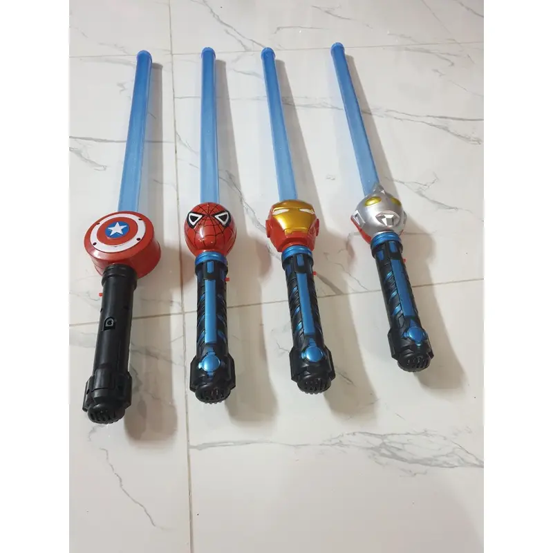 Đồ chơi trẻ em kiem phát sáng các siêu anh hùng người nhện người sắt đội trưởng mỹ giúp bé nhập vai thú vị 3