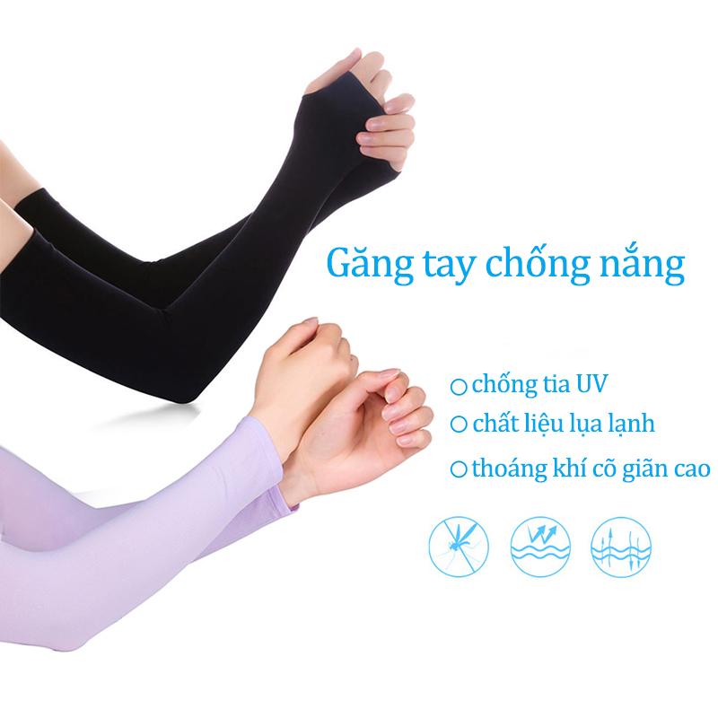 1 Cặp Găng tay chống nắng xỏ ngón chống tia UV,ống tay chống nắng thun lạnh mát,găng tay thể thao thoáng khí cõ dãn găngtaythủmôn grip3 Bao Tay Chống Trơn