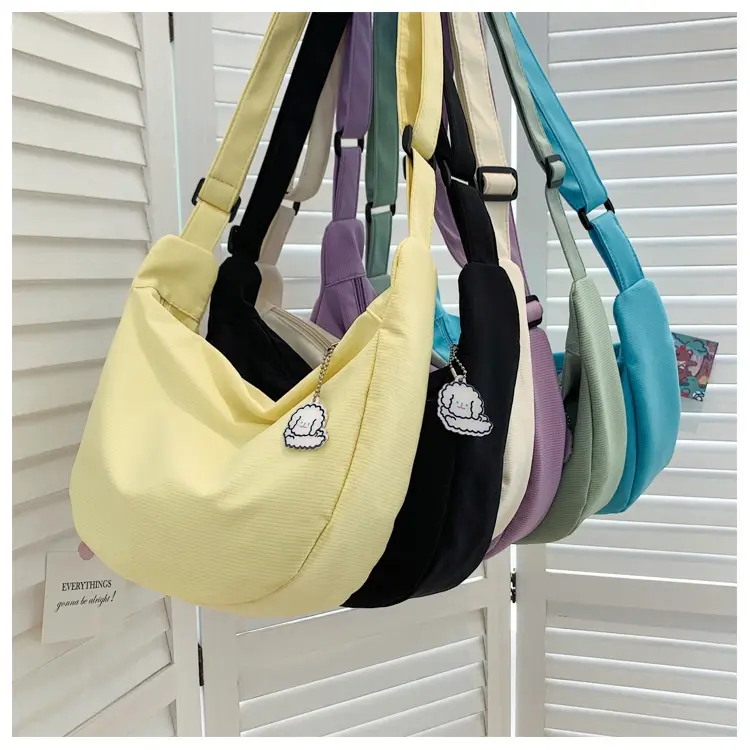 JASMIN NOIR Canvas Women's Sling Bag Fashion Simple Saddle Messenger Bag