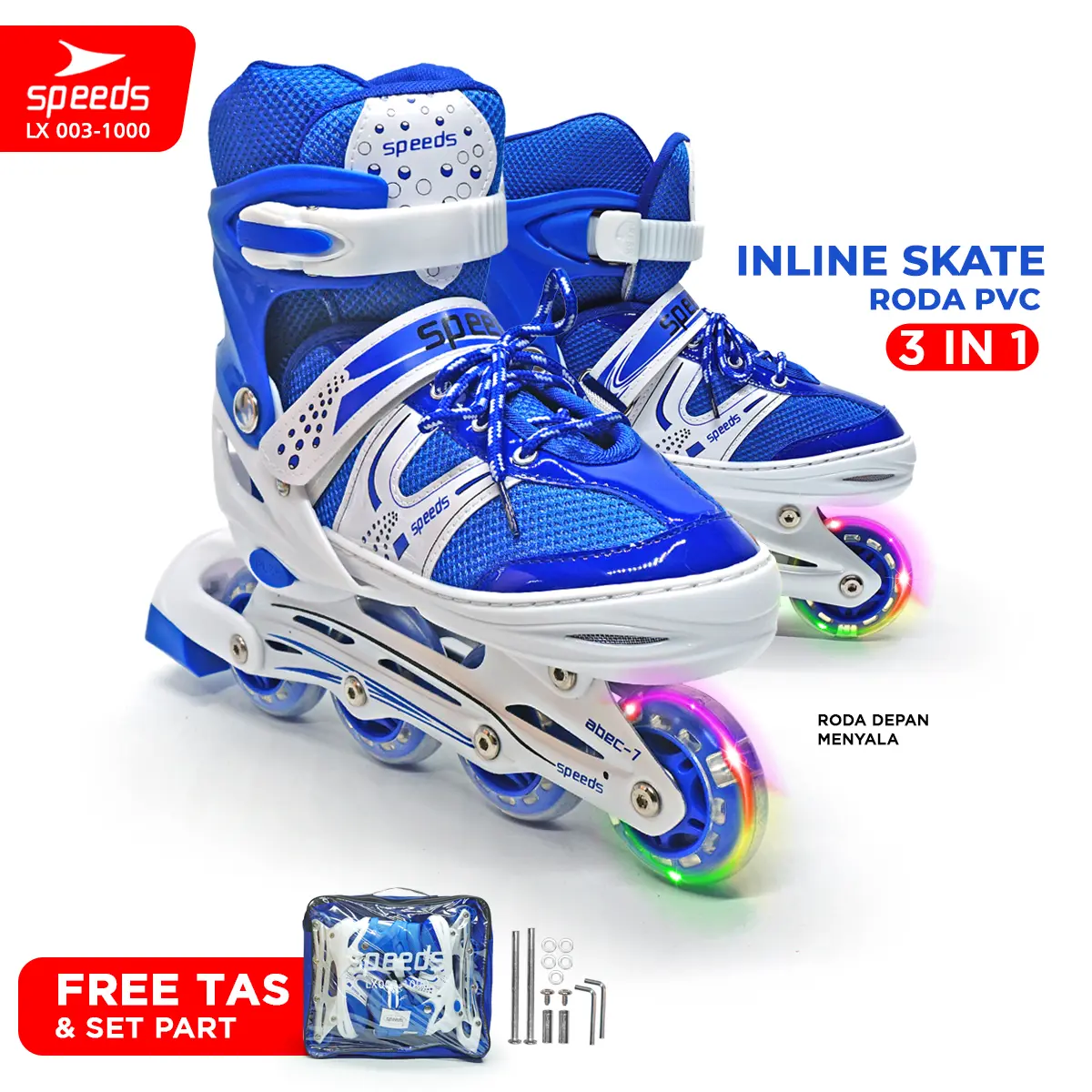 Speeds Sepatu Roda Inline Skate Anak Uniseks Sepatu Olahraga Outdoor 003-1000