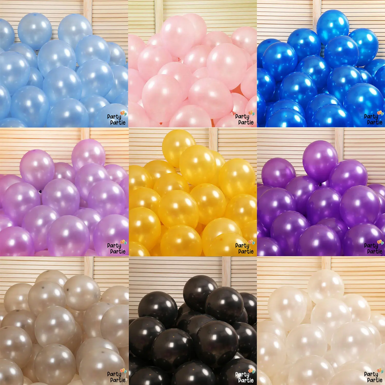 [Paket Latex] Balon Bulat Metalik Latex Warna isi 10pcs / 20pcs/ 30pcs /50pcs