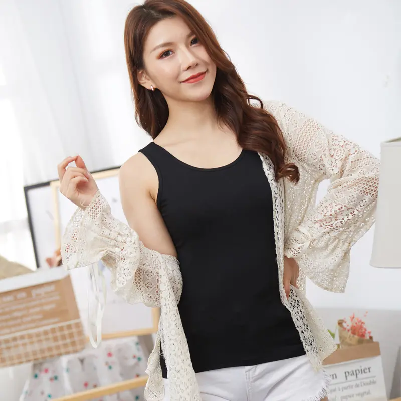 Women's tank top, women's base shirt, summer solid color tank top, inner and outer tank tops, plus size round neck tank top, versatile tank top, women's sexy tank top