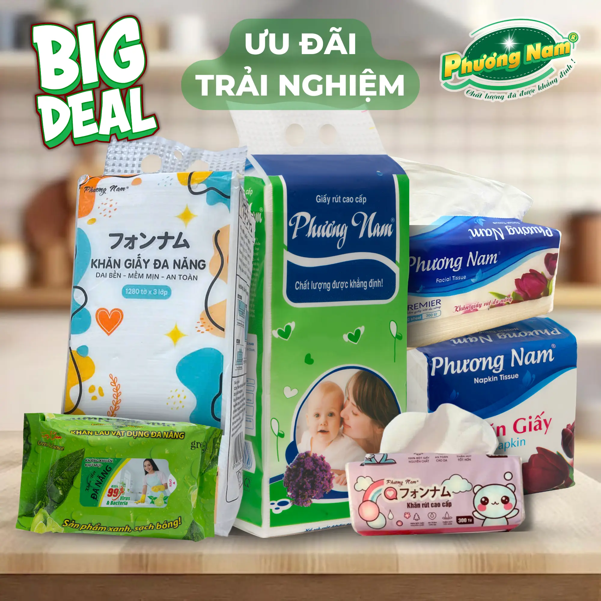 [ƯU ĐÃI TRẢI NGHIỆM] Khăn Giấy Và Khăn Ướt Phương Nam - Mang Đến Cho Khách Hàng Trải Nghiệm Rõ ràng Nhất Về Sản Phẩm Mới