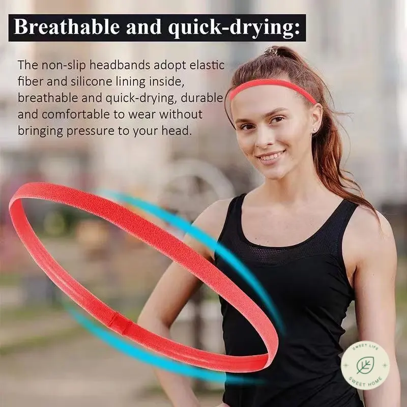 Popular Stretch Yoga Exercise Hair Band Running Fitness Men's and Women's Same Style Elastic Headband Hair Band Headband