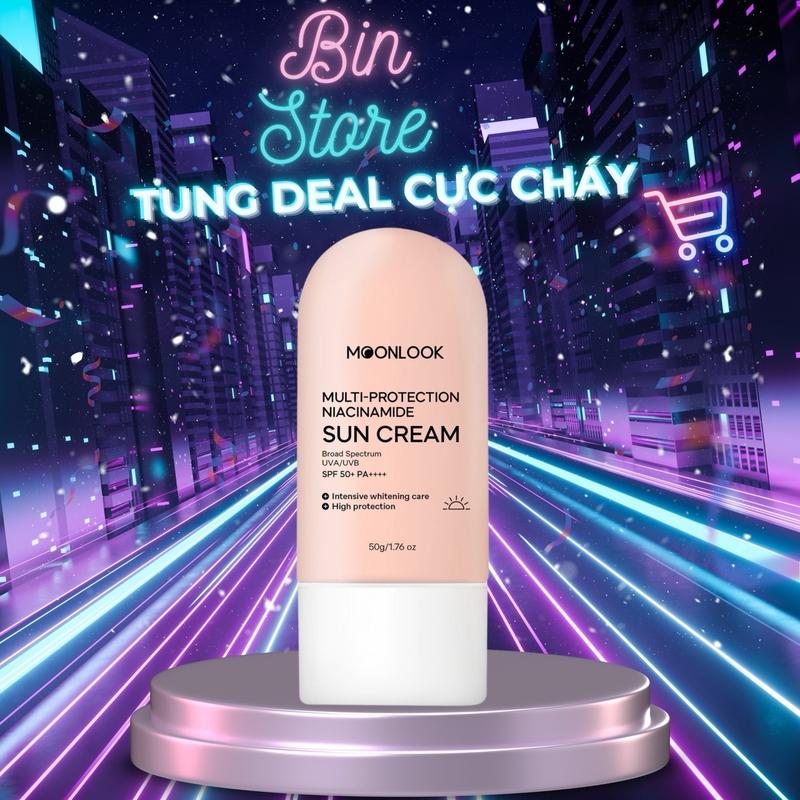 Kem Chống Nắng MoonLook Dưỡng Trắng SPF 50++++ Mẫu Mới Sunscreen Skincare Nữ Women Sun Cream Chăm Sóc Da