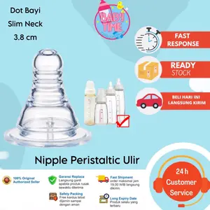 Silikon Dot Pengganti Botol Susu Pigeon BPA FREE Peristaltic Plus Standar Slim Neck Nipple tipe ulir