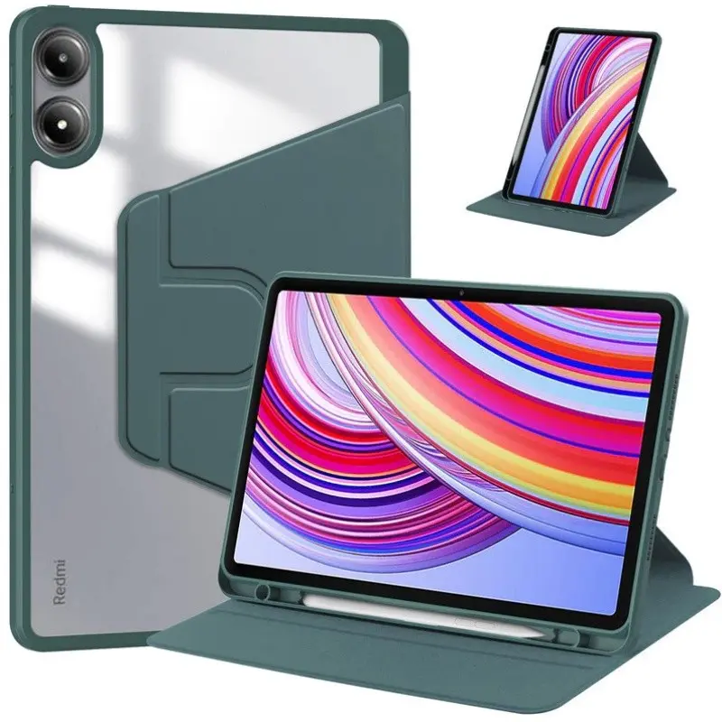 Ốp Chân Đế Xoay 360 Độ, Dành Cho Redmi Pad Pro 12.1 Inch, Ốp Máy Tính Bảng Acrylic, Tương Thích Với Xiaomi Poco Pad 5G 12.1, Có Khe Cắm Bút 8