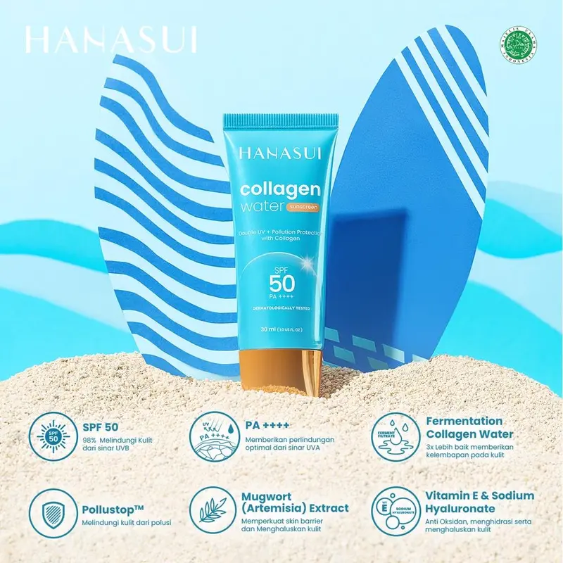 HANASUI Collagen Water Sunscreen SPF 50   BPOM 2