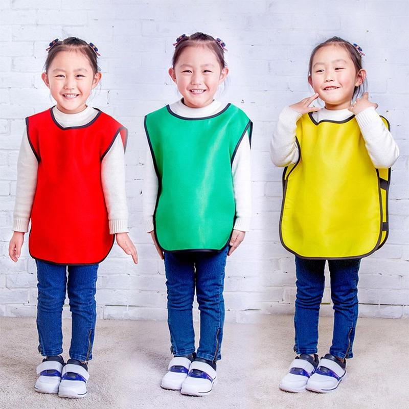 Product Introduction of Simple Waterproof Children Stain-Resistant Apron Vest Style Anti Dirty Sleeved Apron Multipurpose Breathable Kindergarten Aprons 9