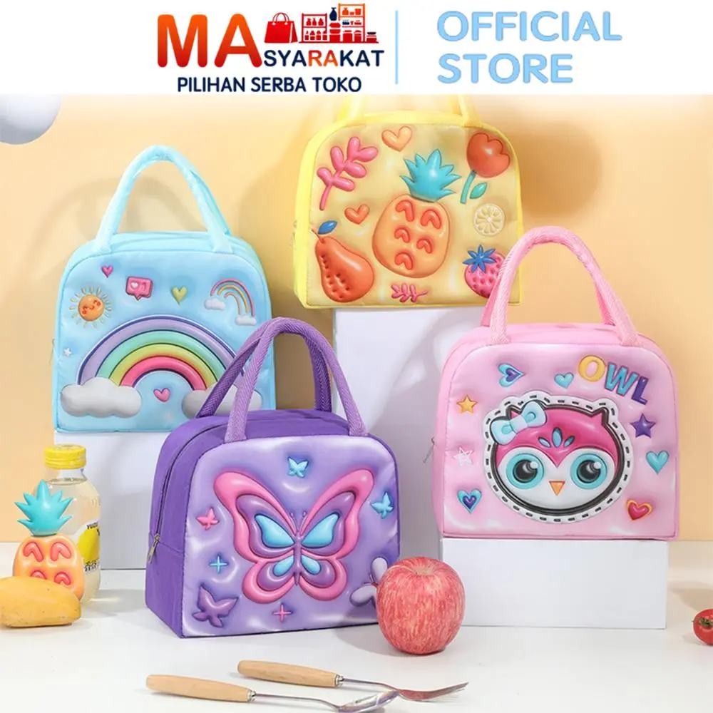 Mike Toko Serba Ada Tas Bekal Karakter Lucu H1063 Tas Penyimpanan Makanan Travel Premium Tahan Panas Lunch Bag Box Cooler Bahan Berkualitas Lapisan Aluminium Kain Oxford