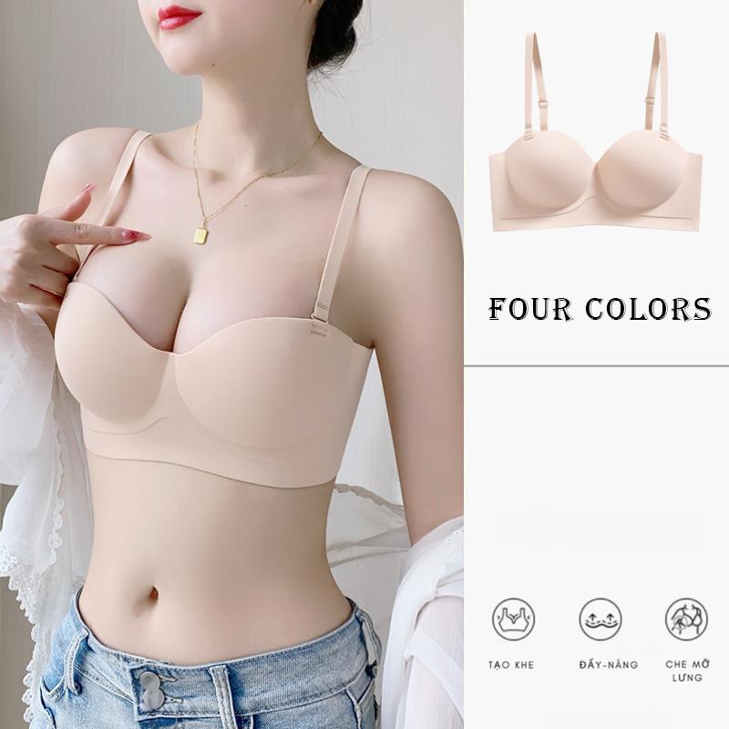 Combo 2 Áo Lót Nữ Áo Bra Nữ Su Đúc Mút Mỏng Không Gọng Không Đường May Áo Hở Lưng Nâng V1 Mềm Mại Áo Ngực Cúp Ngực