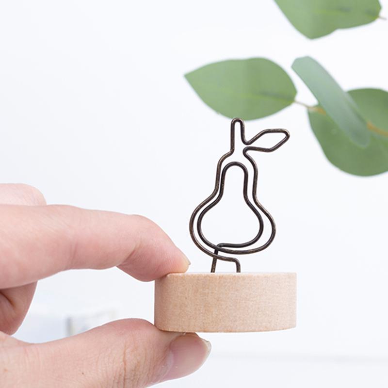 Creative Wooden Message Notes Clips Vertical Cute Photo Clip Desktop Decoration Ornaments 6