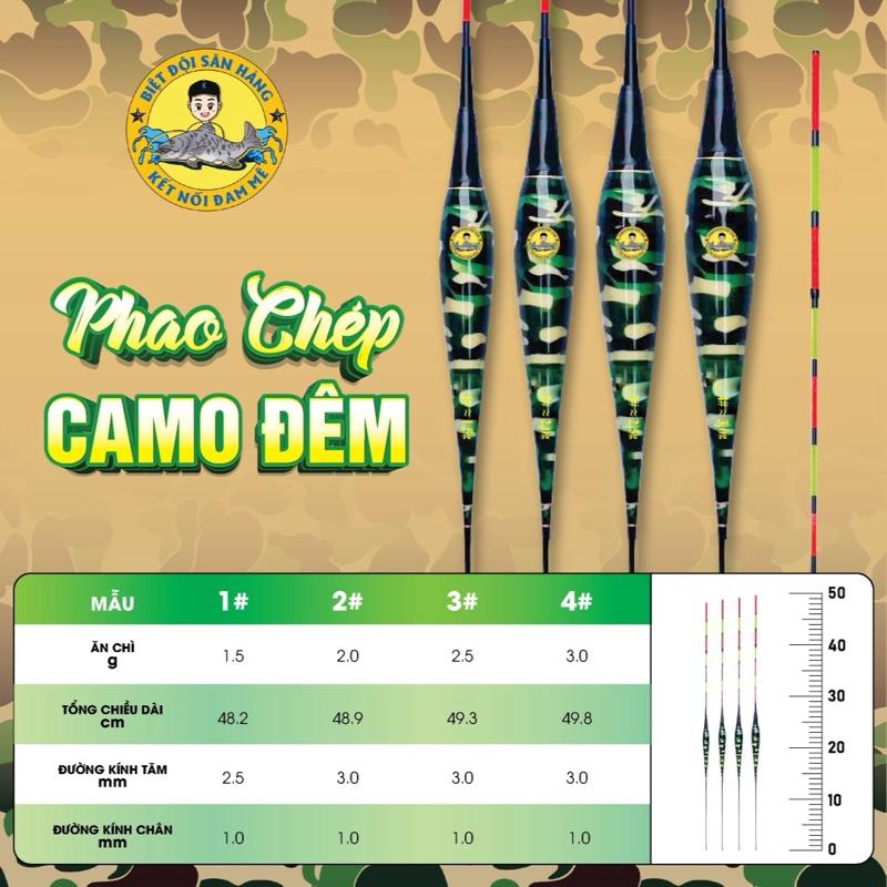 Phao Câu Đêm CAMO Tăm To Đổi Màu - Chuyên Câu Cá Chép Ban Đêm Siêu Nhạy