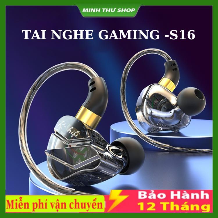 tai nghe có dây gaming S16 / S2000 pro ,  âm thanh hifi , có micro , bảo hành 12 tháng