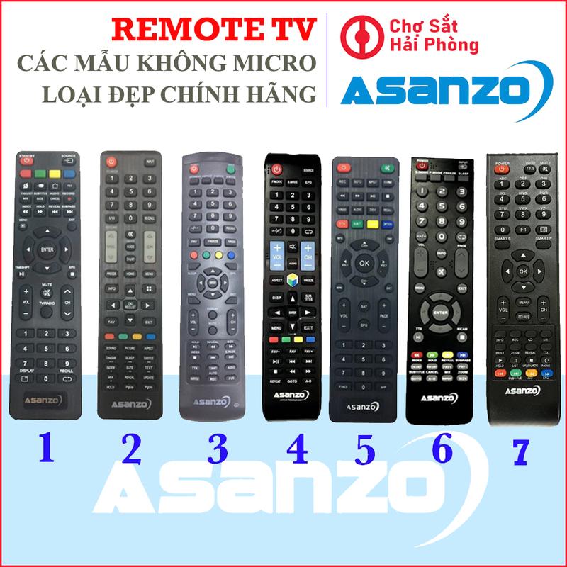  REMOTE Điều Khiển TV ASANZO Đủ các mẫu không micro  CHỌN MẪU  Loại Đẹp 