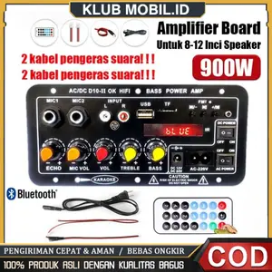 【Penguat Suara Bluetooth Digital 8-12 Inci】Untuk Speaker, AC 220V 12V 24V | Stereo, Subwoofer Dual Papan, USB TF Remote | HIFI, Cocok Keluarga & Mobil /Car /Kabel