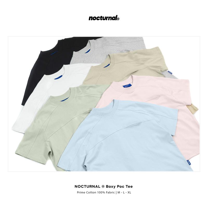 Product Introduction of [NEW COLORS] Áo Thun Form Boxy NOCTURNAL Boxy Poc Tee Cotton 100% Thêu Chữ Màu Pastel Nam Nữ Unisex Localbrand 15