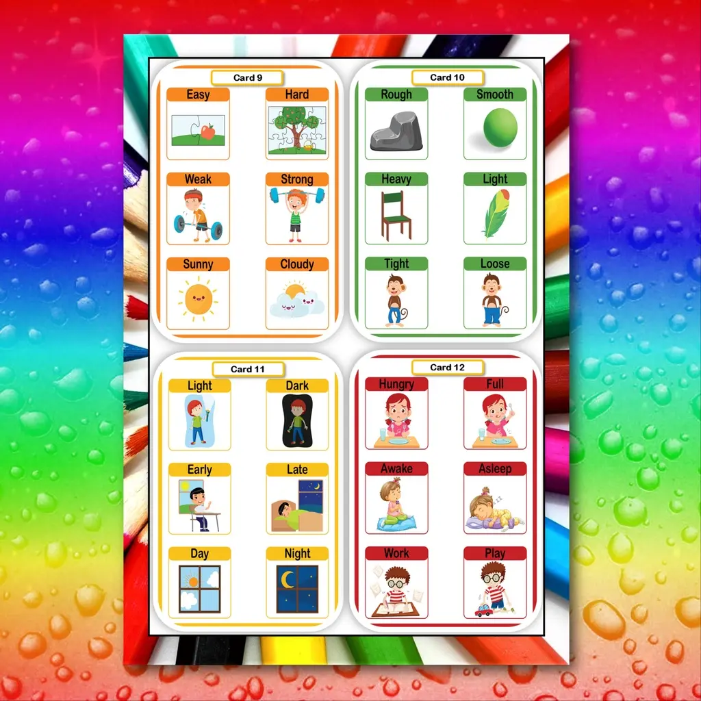 Educational chart reading opposite words educational chart laminated ...