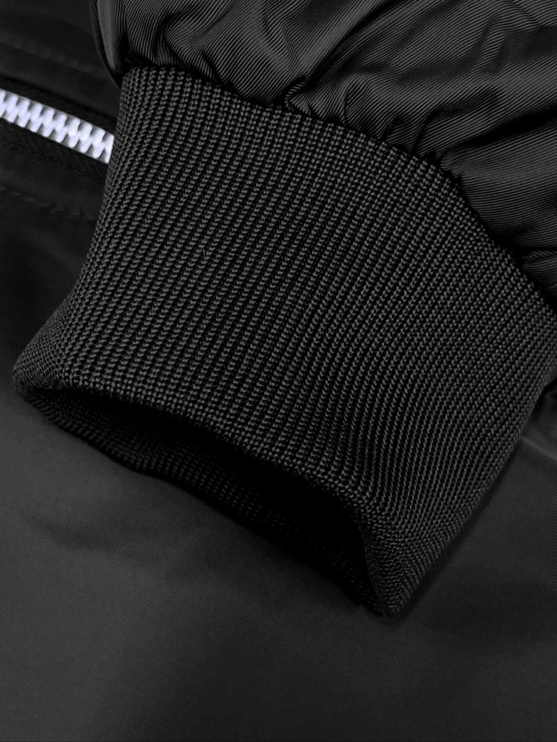 Product Introduction of Men's Regular Fit Solid Pocket Zipper Bomber Jacket, Casual Long Sleeve Baseball Collar Outerwear for Fall & Winter, Men's Clothes for Daily Wear 5