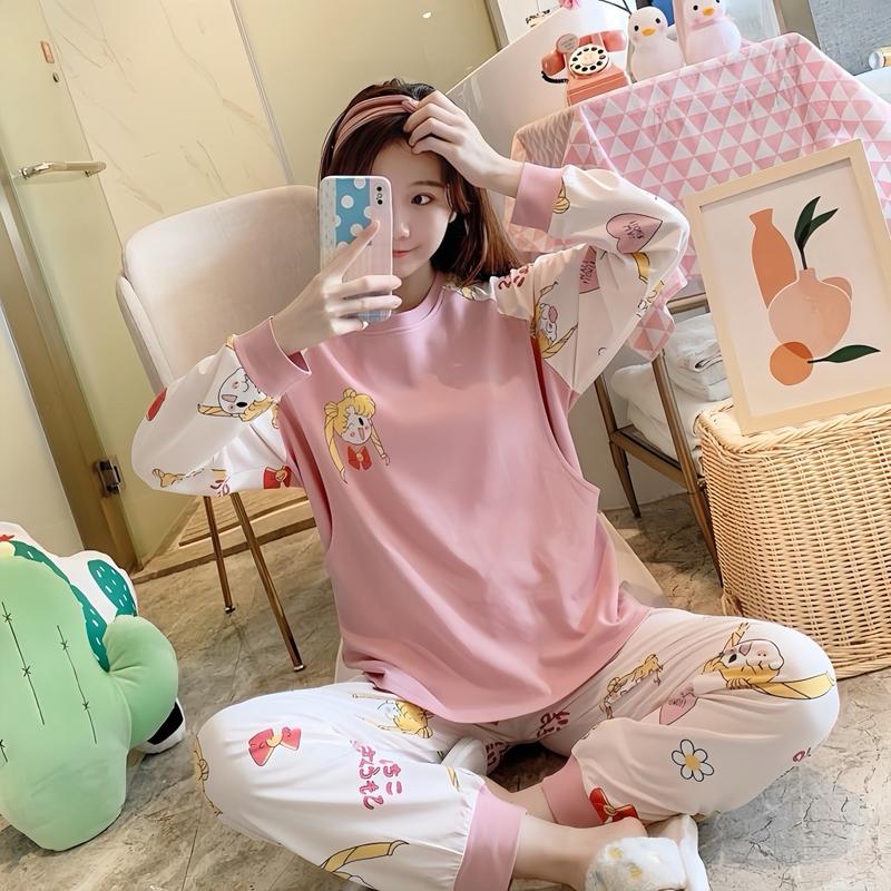 Bộ quần áo dài tay chất coton mềm mát mặc Bầu và Sau sinh có thiết kế cho bé ti (40kg - 95kg) D71 Váy Bầu Đầm Bầu