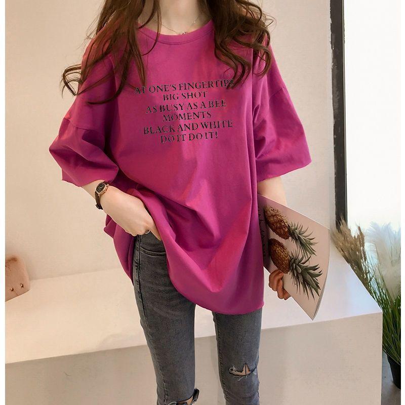 Product Introduction of 2025 Summer Trendy Cotton Print T-Shirt – Women's Loose Fit Short Sleeve Top 3