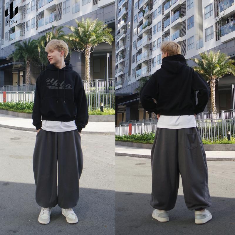 YOBA | Quần Nỉ Ống Siêu Rộng - Sweatpants YOBA ,Form Balloon Nam Nữ Có Big Size (40kg-130kg)-10 Màu, Unisex, Lưng Thun, Dancer, Tập Gym, Toji Pants,  Kaisen Pants, Quan Jogger