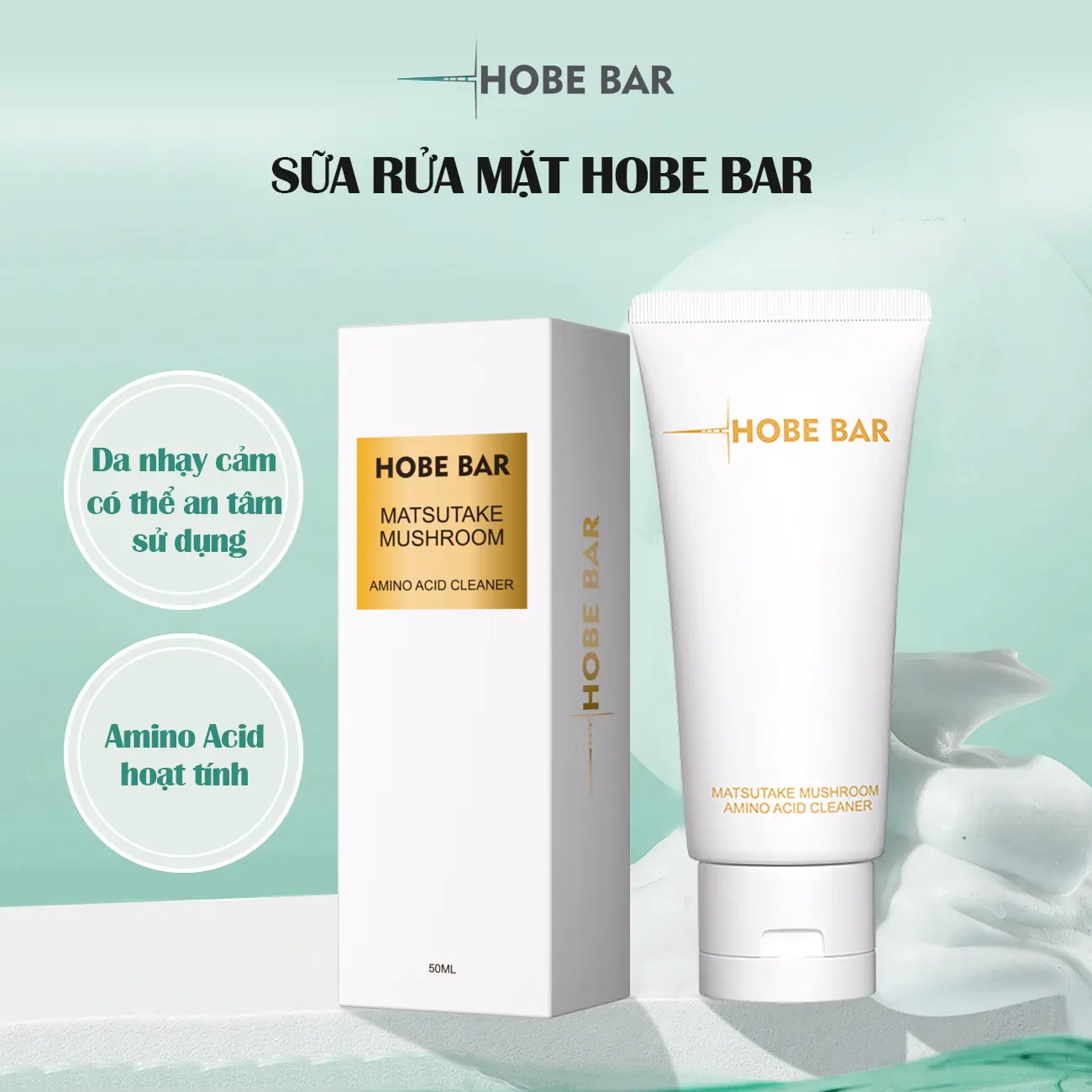 [SKINCARE] Sữa Rửa Mặt Amino Acid HOBE BAR Hỗ Trợ Làm Sạch Dịu Nhẹ Và Dưỡng Ẩm Da Dành Cho Cả Nam Và Nữ (50ml) | BigBuy360 - bigbuy360.vn