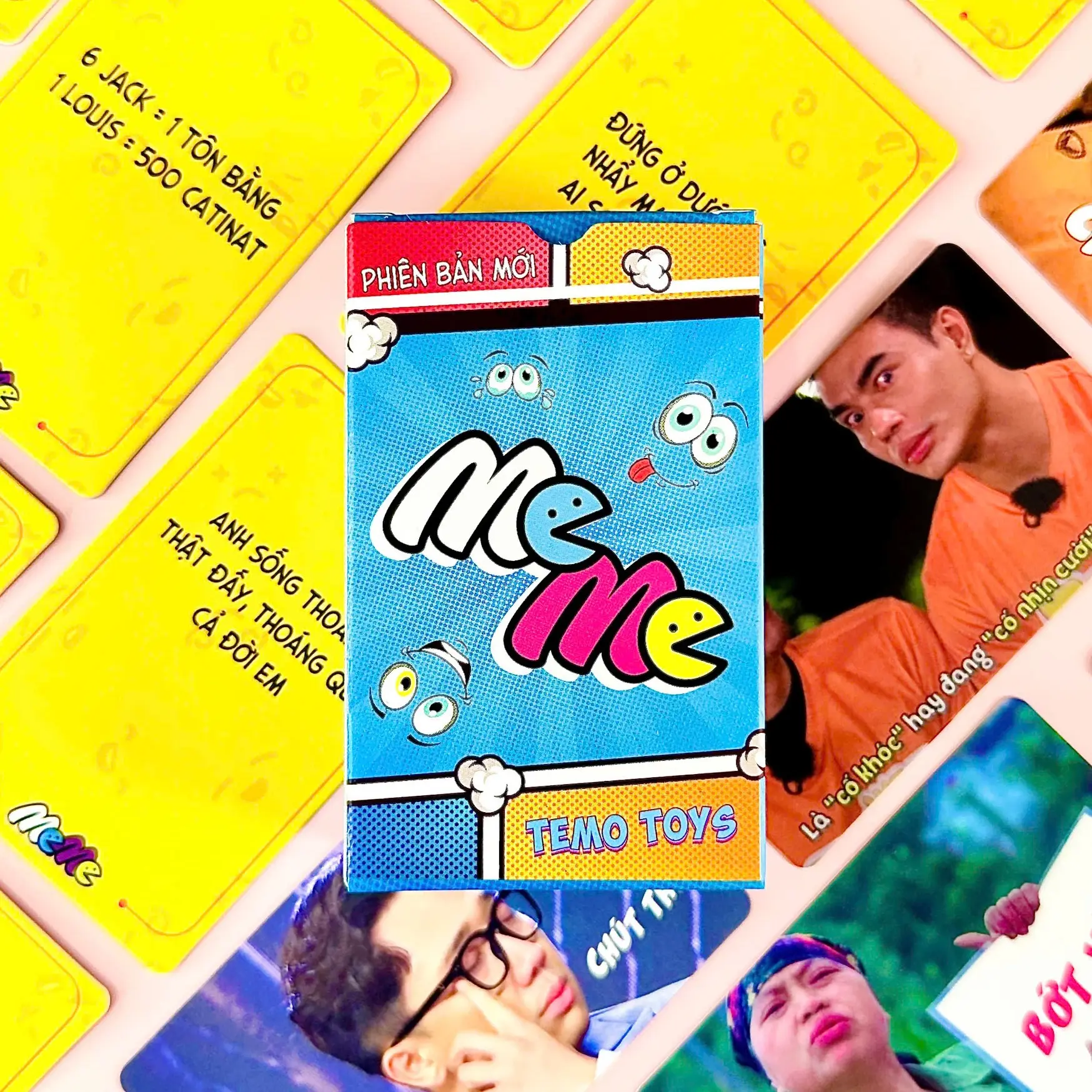 Bộ bài Meme Tết boardgame mêm hài hước chơi nhóm cùng bạn bè Thẻ Bài Cards