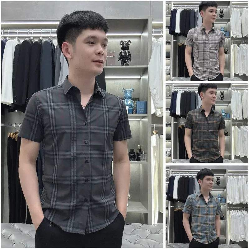 Áo sơ mi kẻ cộc tay TQT Luxury