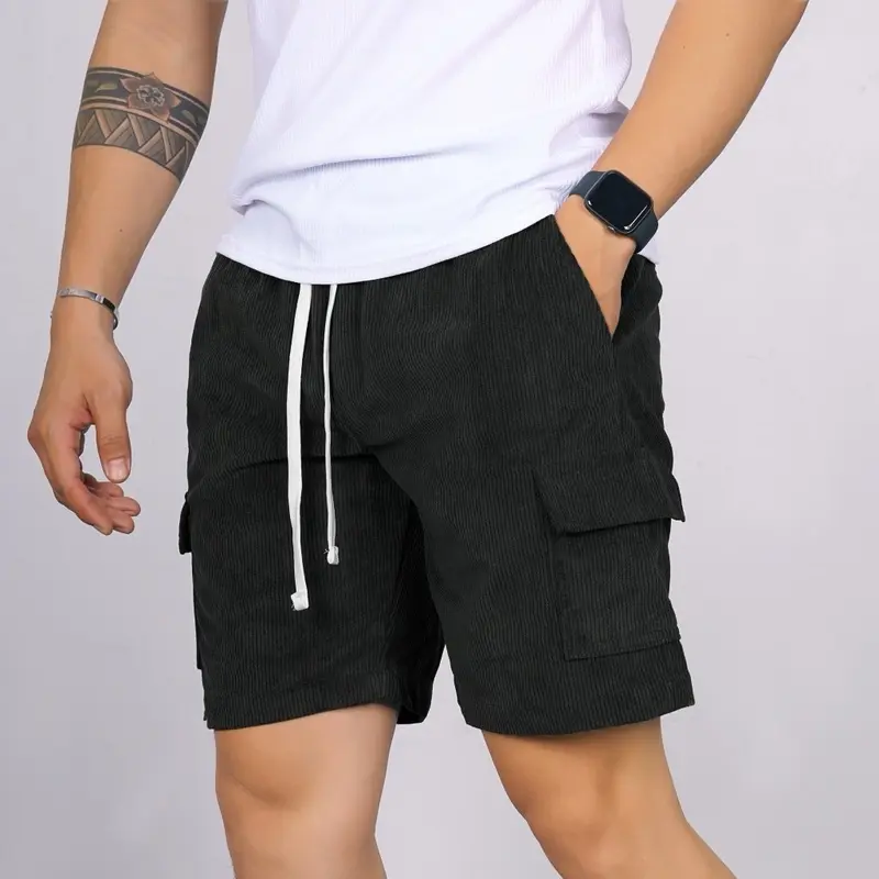 Quần Đùi Nam Túi hộp, Quần Short Nam túi hộp Trơn Chất nhung tăm mềm mịn, dày dặn Thoải Mái - QSNT02 HAL Store 3