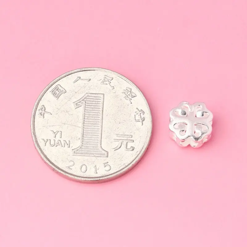 [GIÁ SỈ] BẠC 925: Charm bạc cỏ 4 lá cánh trái tim HTJEWELRY PH957 3