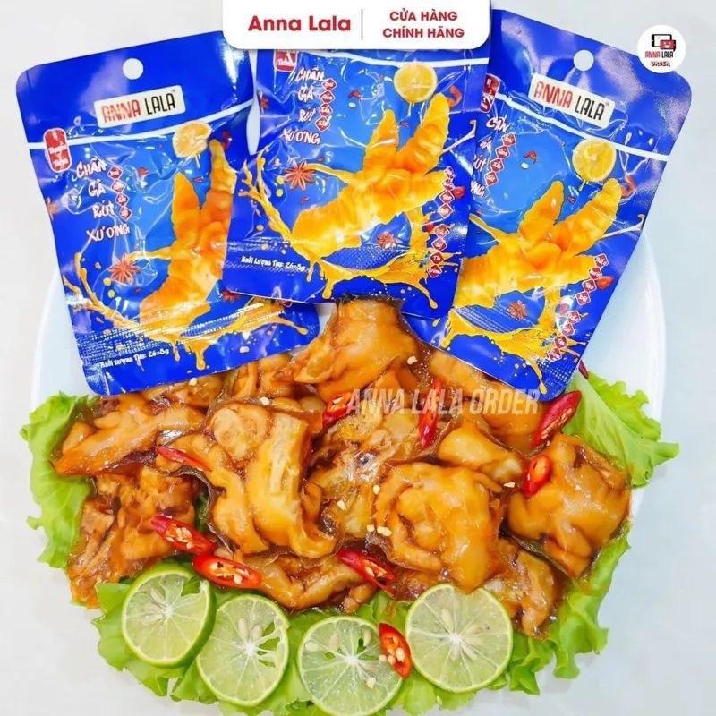 combo 20 gói chân gà rút xương anna lala. Xanh cay vàng không cay. Cam cay dịu. Gói 26gr Food