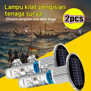 1/2pcs Lampu Surya Bersih Gunakan Suar Lampu Penanda Laut Tanda Peringatan Lampu Torpedo Bertenaga Surya Nelayan Lampu Pilot