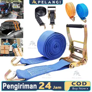Rachet Tie Down 10 Meter 10 TON Webbing Cargo Lashing Belt Trackbelt Tali Ikat Sabuk Truk 10METER