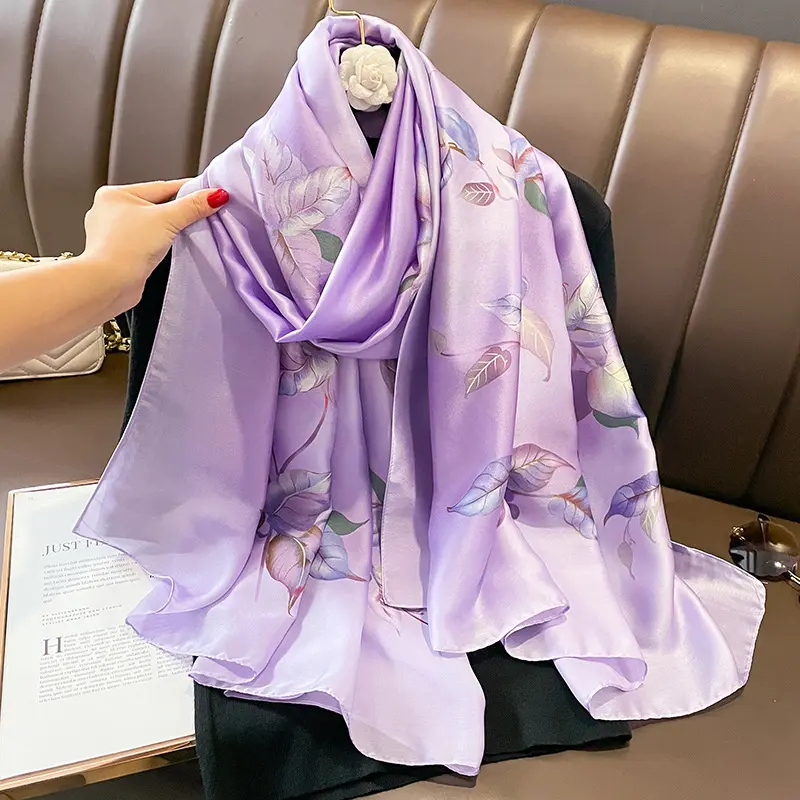 Khăn Quàng Lụa Dài, Thời Trang, In Hình, Chống Nắng, Áo Choàng Thoáng Khí, Khăn Xếp Khăn Trùm Đầu, Khăn Choàng, 90 * 180cm, WJ18090-16 Women Quàng Cổ Choàng Cổ