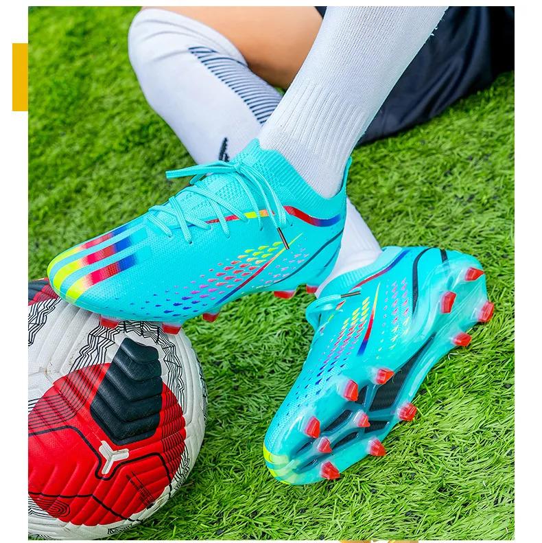 Product Introduction of Soccer shoes for men fashion sneakers football shoes century Cup same new Messi long spike broken nail professional football shoes sport running shoes big size 35-45 30