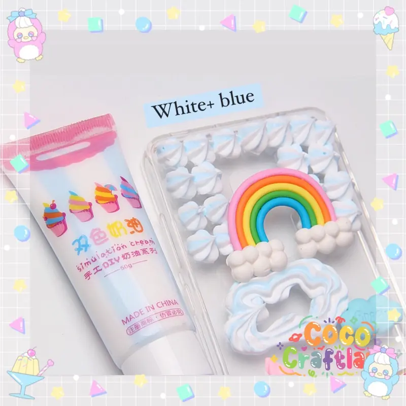 DIY DECO CLAY CREAM mixed color || deco glue cream || lem cream bahan decocase 3
