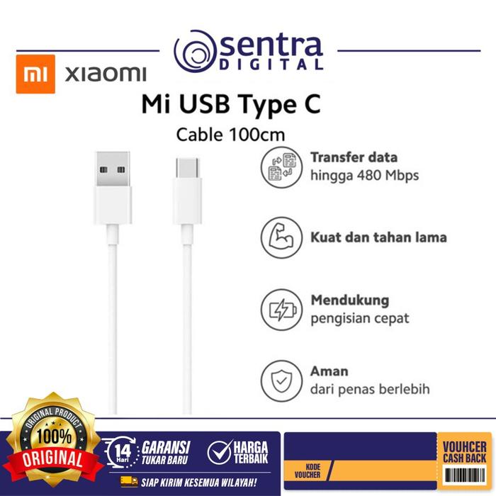 Gambar xiomi USB.C Cable 1m White/xiaomi dari Sentra Digital Kota Surabaya 4 Tokopedia